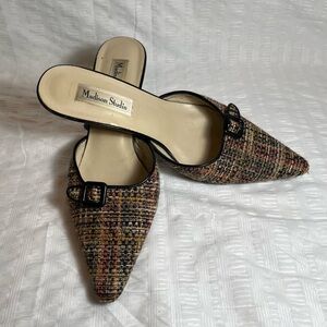 Women Madison Studio Tweed Kitten Heel Sz. 9.5